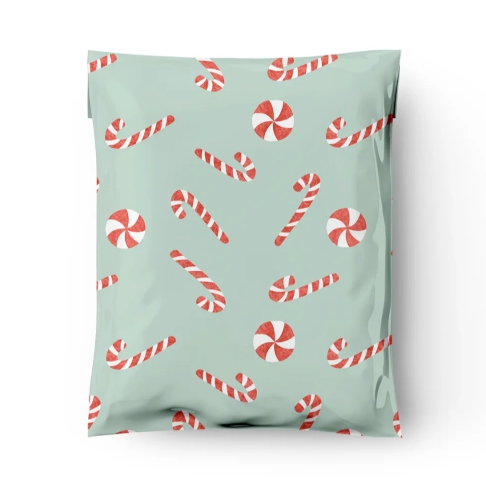 15 Candy Cane Poly Mailers - Picture 5 of 5